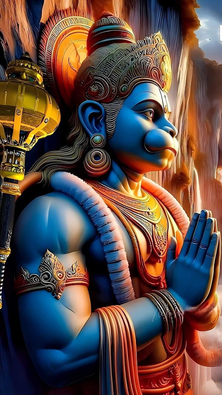 Hanuman Ji glowing wallpaper 1