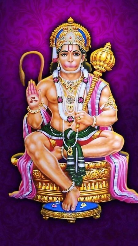 Hanuman Ji mural wallpaper