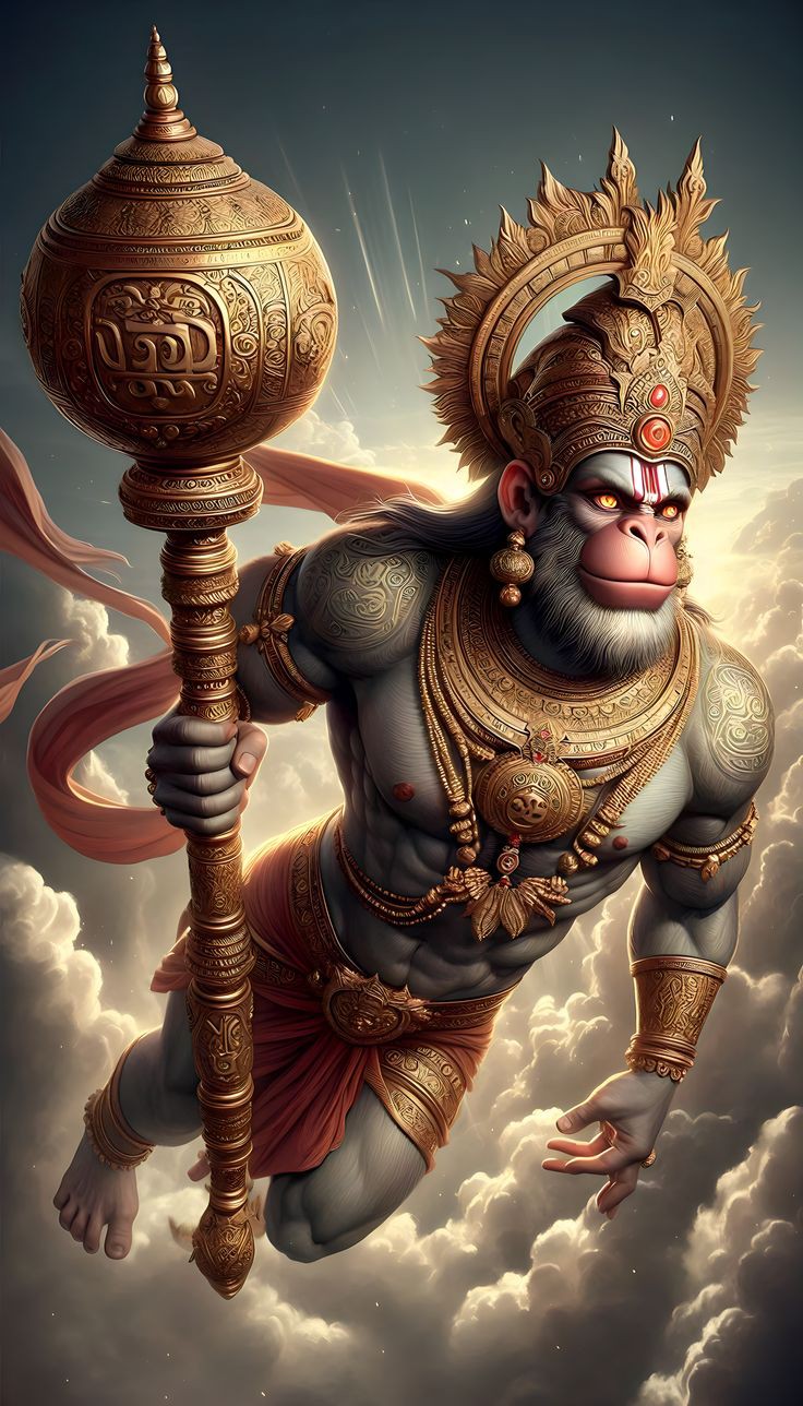 Hanuman Ji mural wallpaper 1