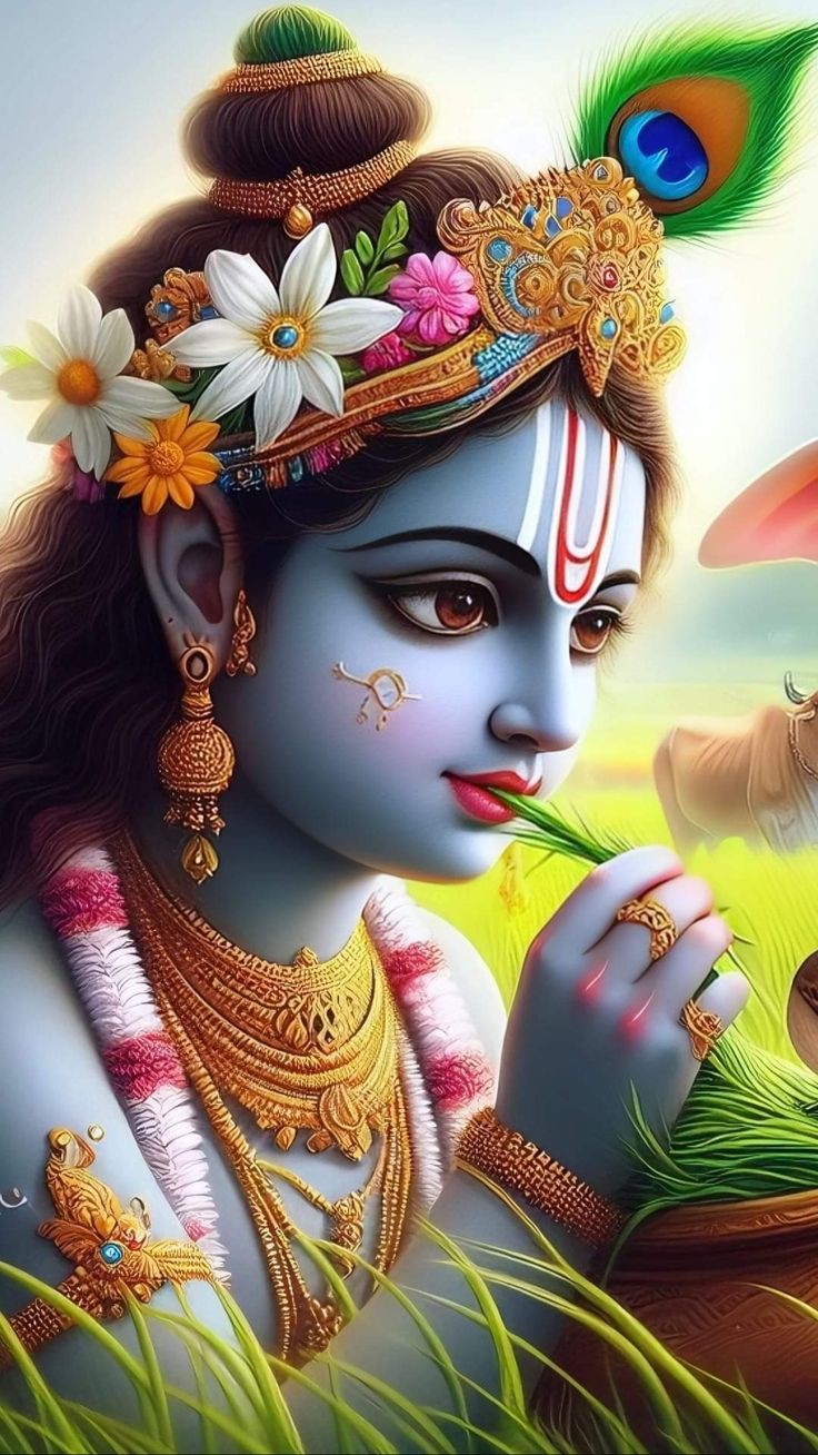 Krishna devotion wallpaper