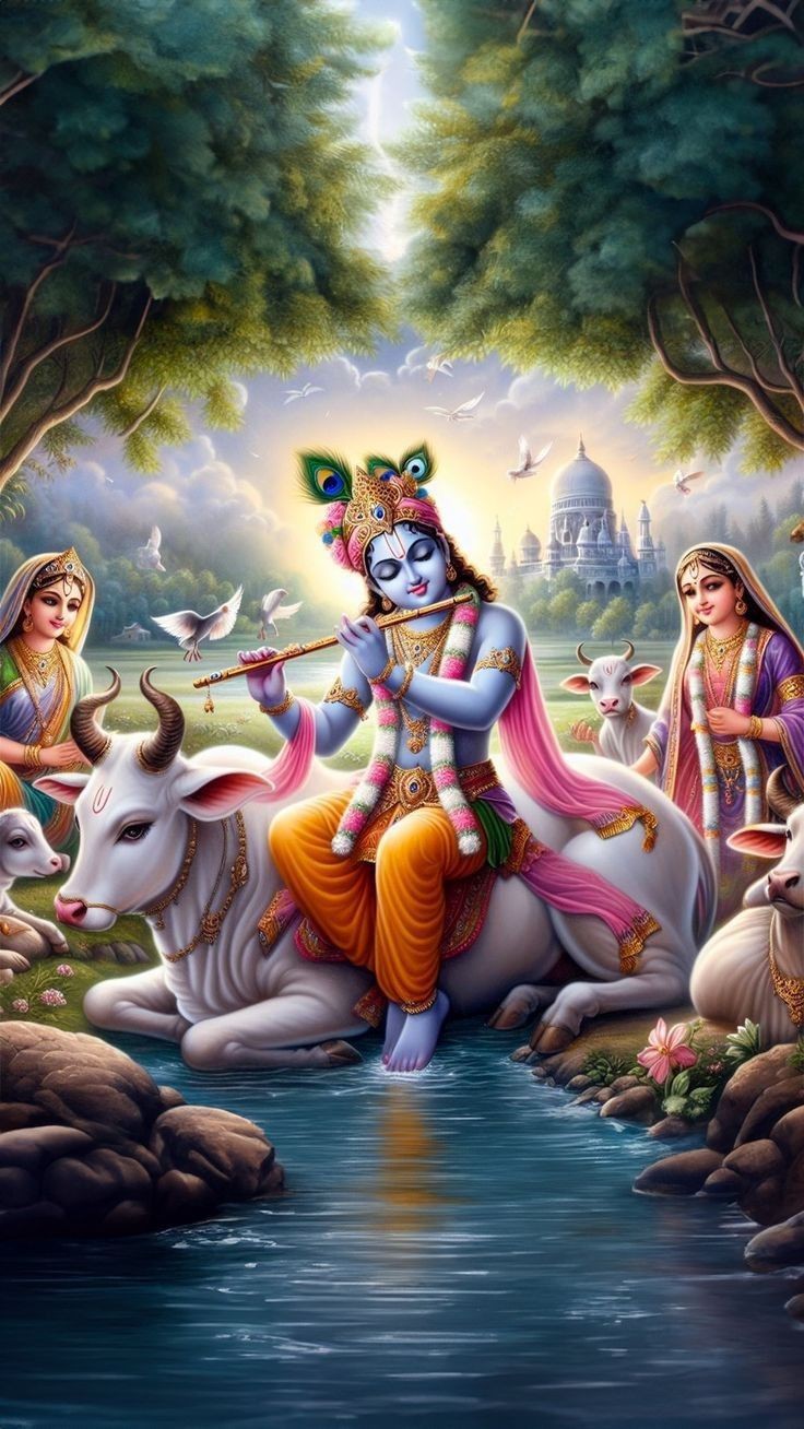 Krishna scenic wallpaper