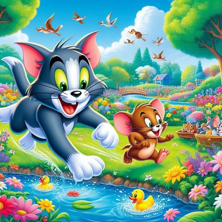 Tom and Jerry art wallpaper