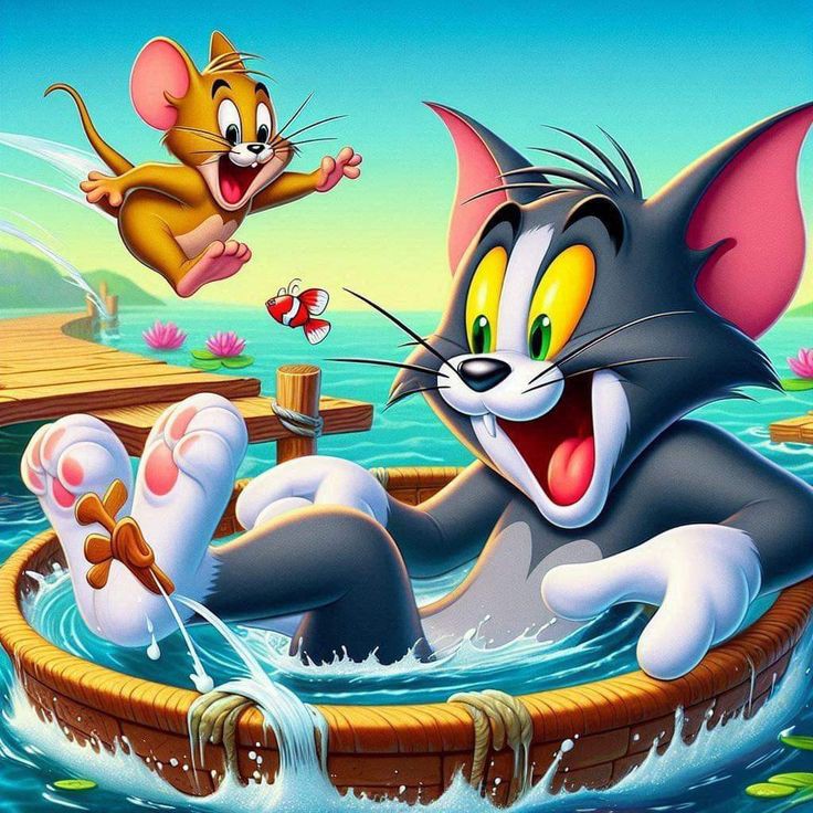 Tom and Jerry scenes wallpaper