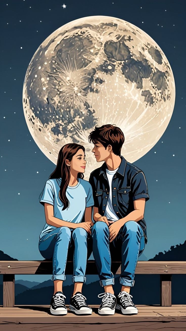 cartoon couple wallpaper