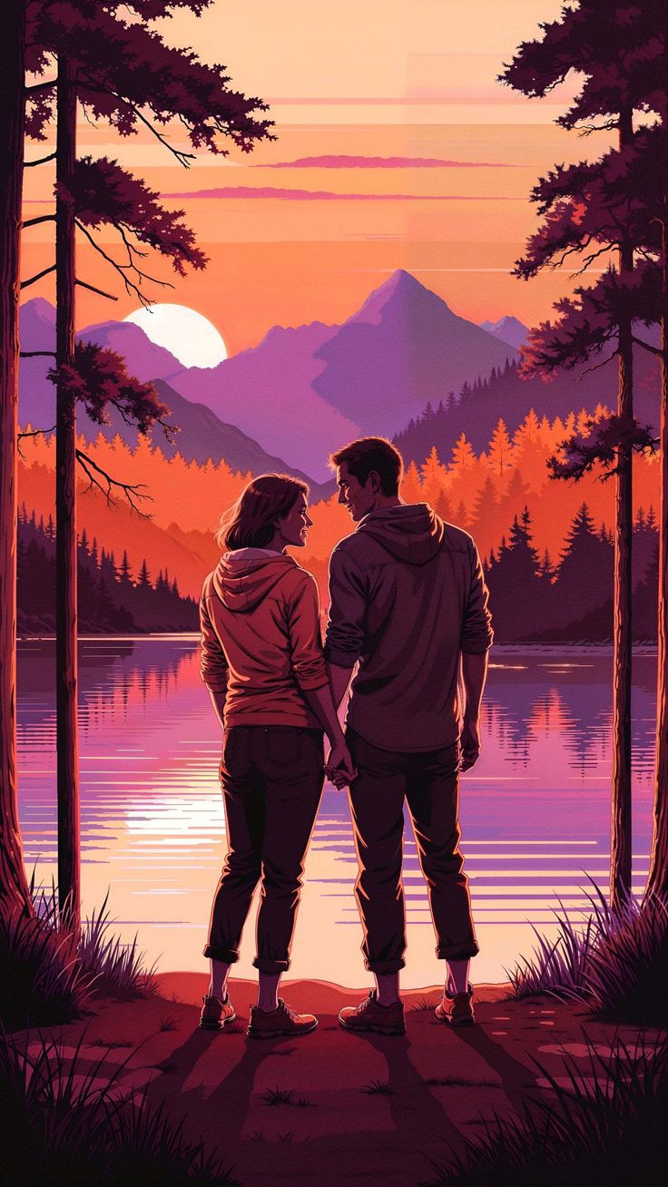 couple kiss wallpaper