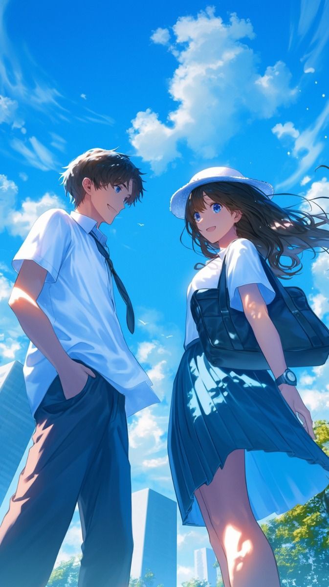 cute anime couple wallpaper 1
