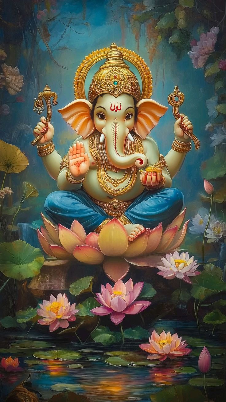 ganesha cartoon wallpaper