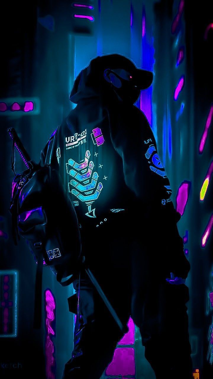 hacker neon wallpaper 2