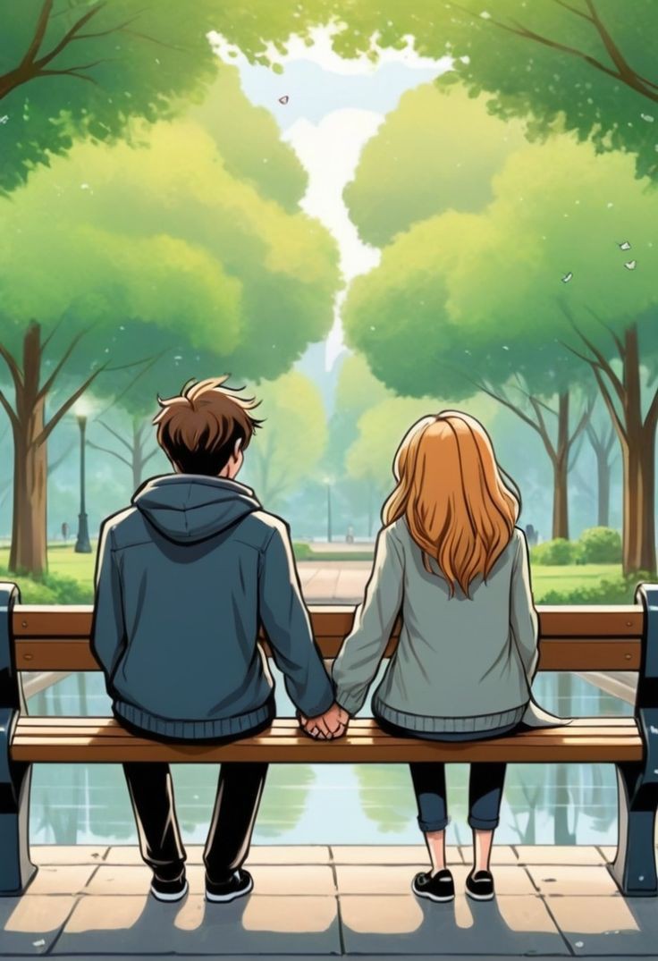 hand drawn couple wallpaper 1