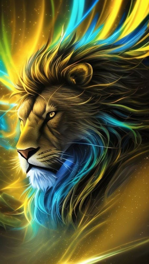 lion painting wallpaper 1