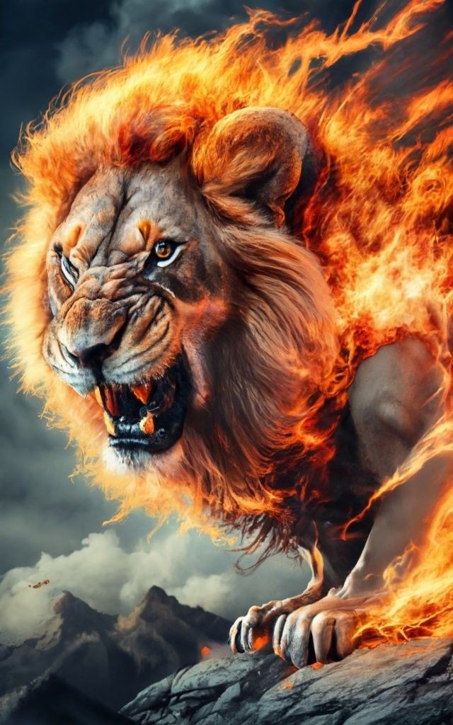 lion portrait wallpaper 1