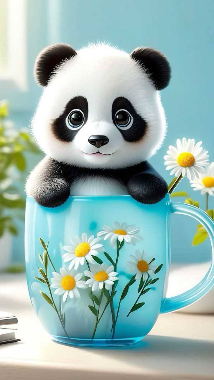 playful panda wallpaper